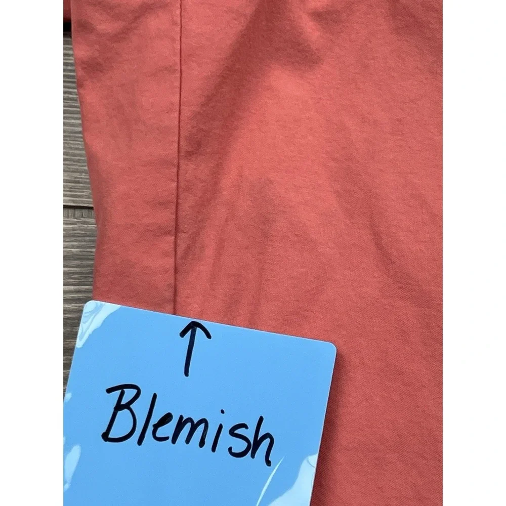 Vineyard Vines Club Short Flat Front Chino Salmon Pink Mens Size 28 Preppy STAIN